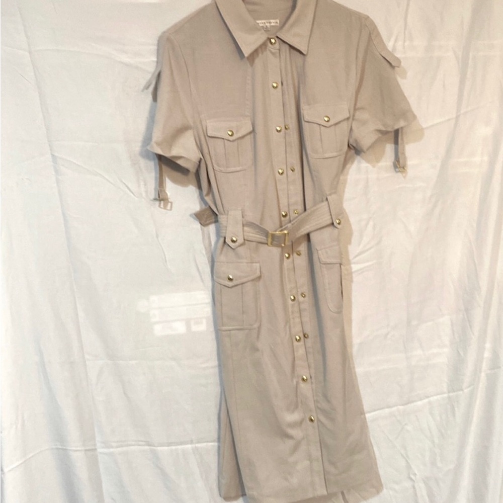 A buttoned dress